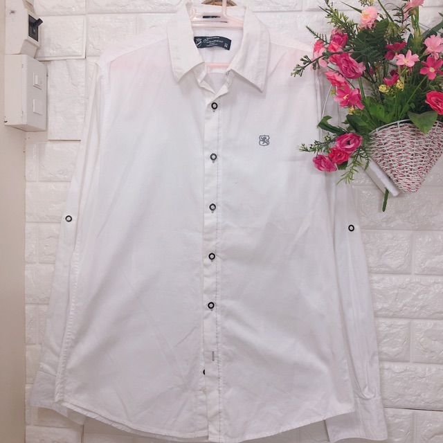 Thanh lý áo sơ mi trắng nam tay dài size M