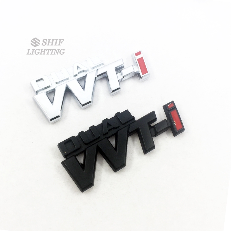Sticker logo kim loại mạ crom VVTI VVT-I dán trang trí xe hơi Toyota độc đáo