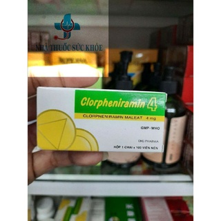 ✅ ( Chính Hãng ) Viên Uống CLOPHERAMIN DHG Dị Ứng Mẩn Ngứa(100 viên)