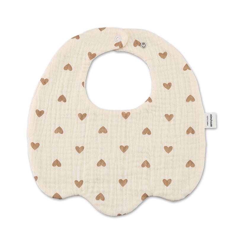 Yếm Ăn Hình Chữ U Bằng Vải Cotton Thoáng Khí Dành Cho Bé