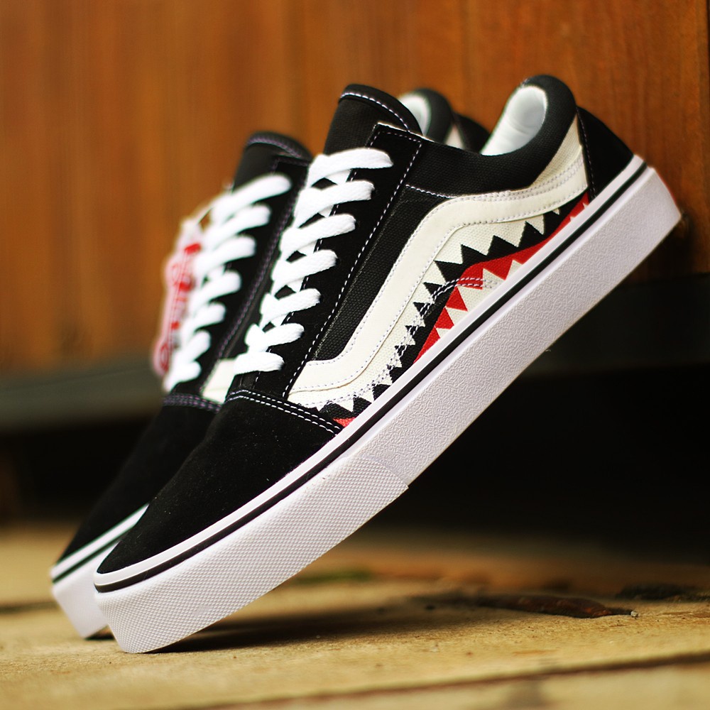 Giày thể thao nam nữ vans old skool caro đen trắng , vans đen cá mập , Giày Vans các mẫu mới 2022