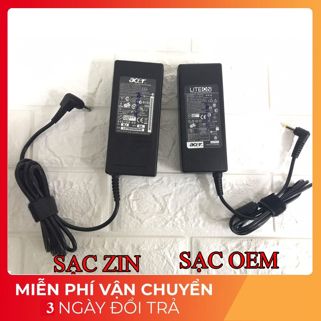 Sạc Laptop Acer 19V – 4.74A – 90W Kèm Dây Nguồn