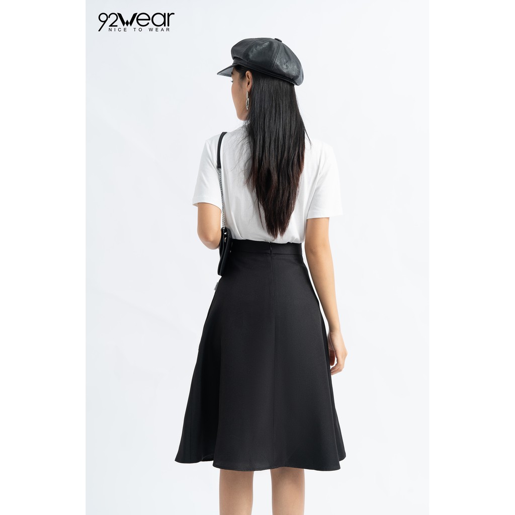 Chân váy nữ 92WEAR chất tuýt si dáng xòe ulzzang babydoll vintage chữ a thiết kế midi dài công sở trơn hàn quốc JDW0653 | BigBuy360 - bigbuy360.vn