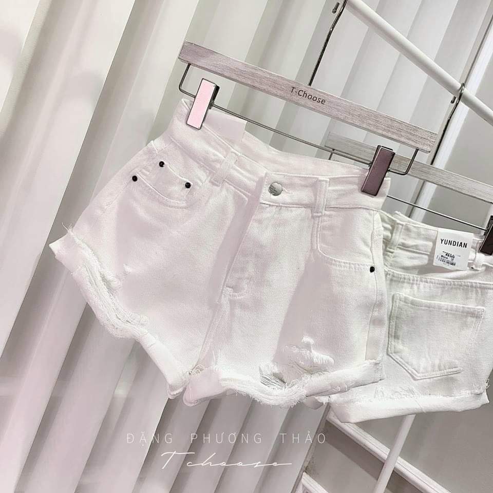 [Mã FAMAYWA giảm 10K đơn 50K] Quần đùi bò trắng đen DHO0321 | BigBuy360 - bigbuy360.vn