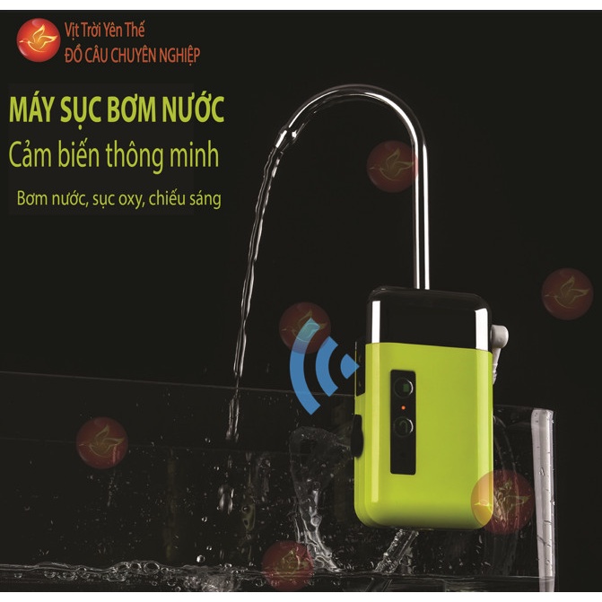 Máy bơm đa năng câu cá 3 in 1 bơm nước tạo oxi