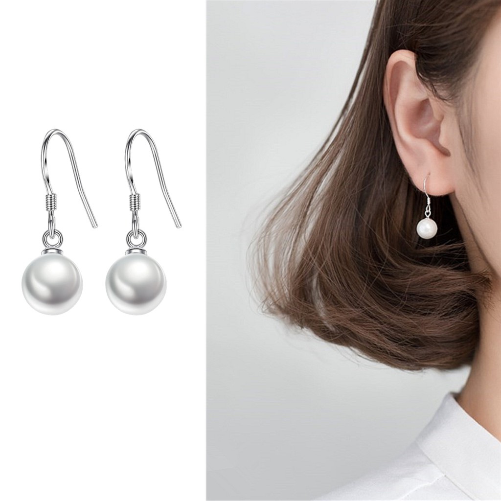 Khuyên Tai Đính Ngọc Trai A73 Phong Cách Hàn Quốc