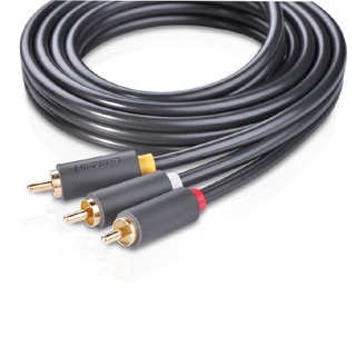 Dây cáp av 3 đầu hoa sen mạ vàng dài 1.5m ugreen av105 10524 - hàng chính hãng