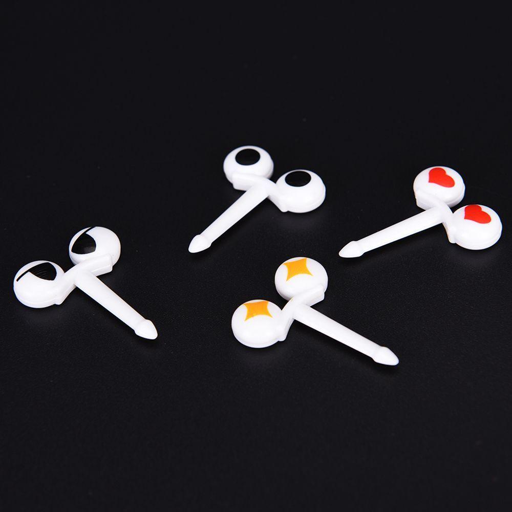 Set 10 Nĩa Ăn Trái Cây Bằng Nhựa Hình Đôi Mắt Hoạt Hình Trang Trí Bánh Kem
