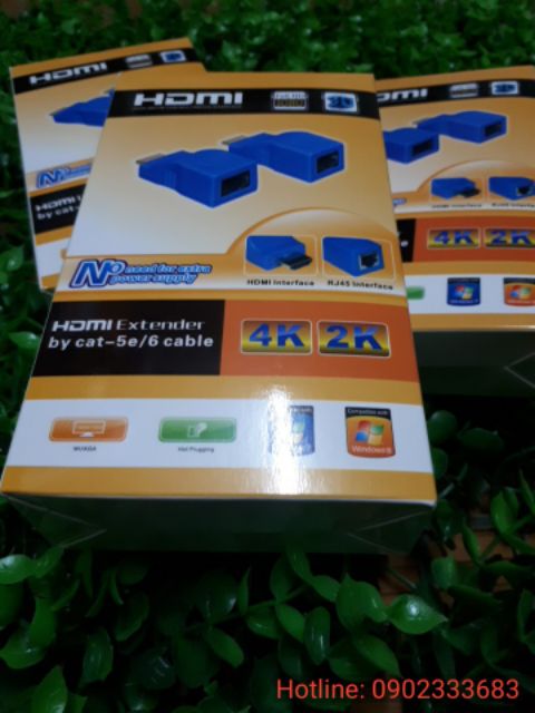 Bộ kéo dài HDMI 30M qua cáp mạng lan