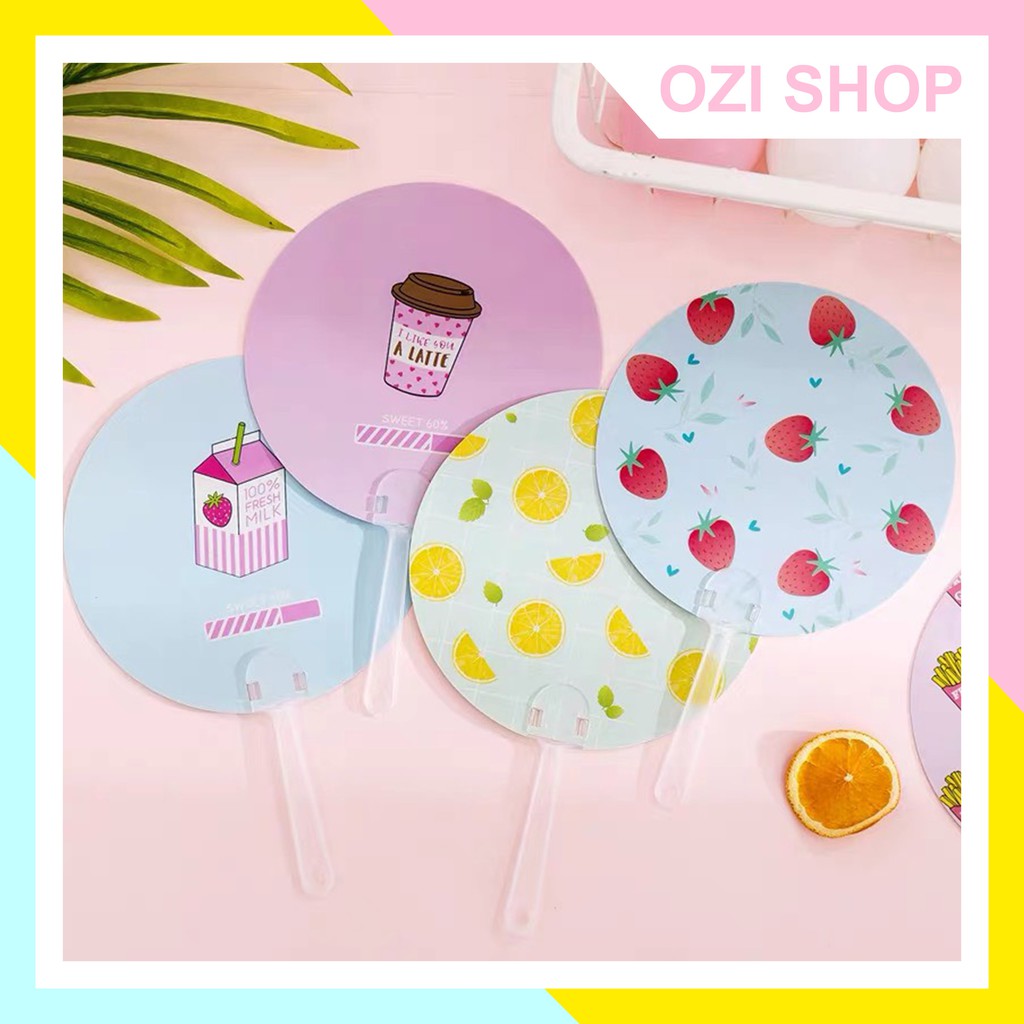 Quạt nhựa cầm tay quạt cute quạt quạt tròn #4