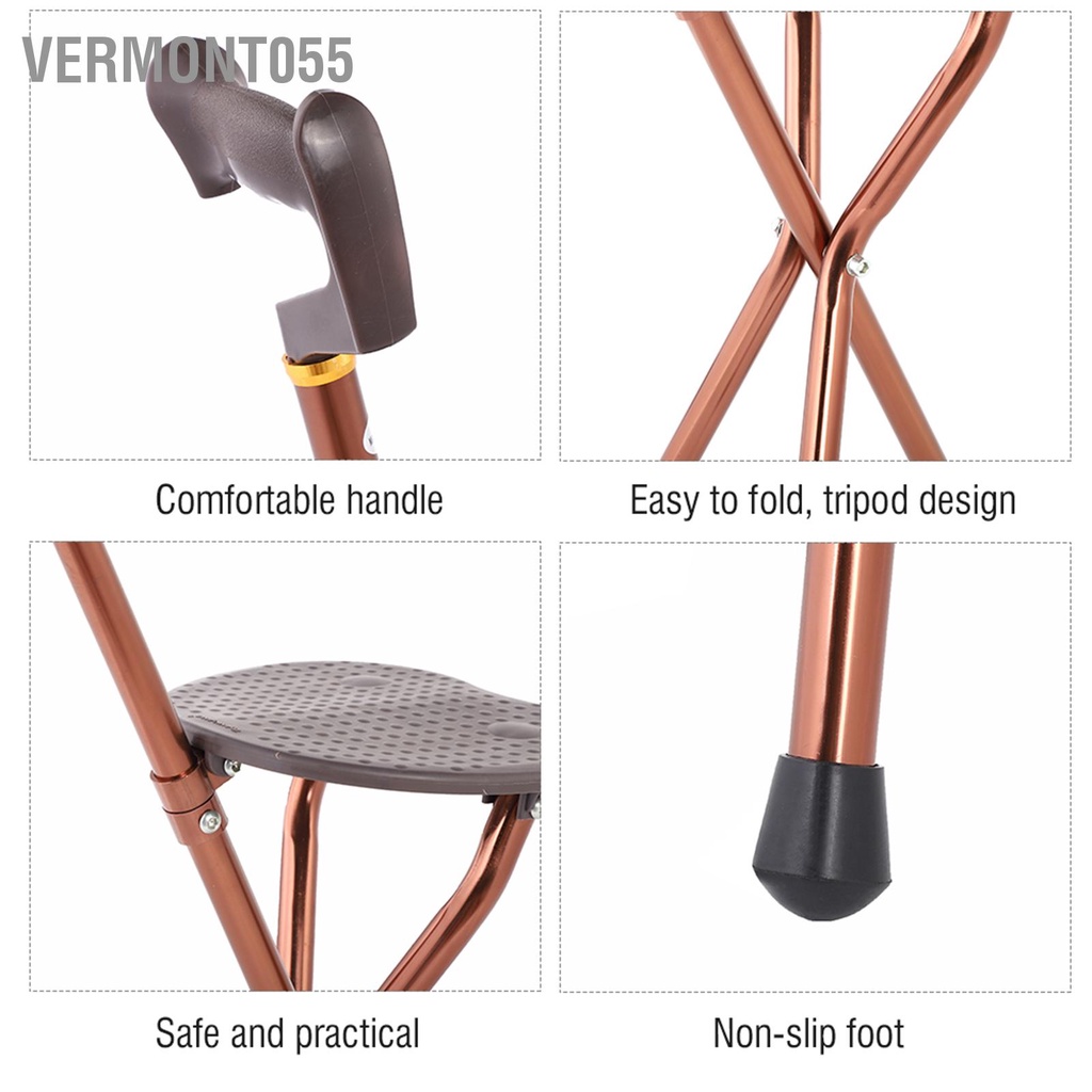 Có thể bán buôn Ghế xếp di động bằng kim loại đi bộ du lịch Vermont055 Hàng giao ngay