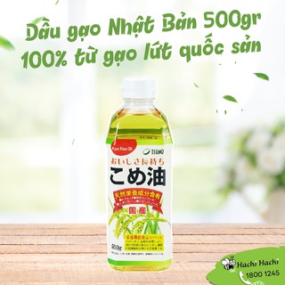 Dầu gạo Nhật Bản Tsuno nguyên chất KLT 500g Dung tích 545ml - Hachi Hachi