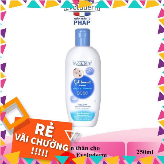 [Chính Hãng có tem PP] Sữa Tắm Gội Cho Bé Evoluderm-BéBé Thành Phần Thiên Nhiên 250ml/500ml