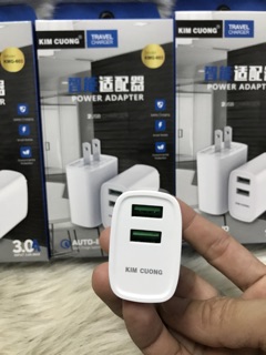 Cóc Sạc IPhone/ Ipad/ Samsung/ TAB ( 2 Cổng USB SẠC NHANH )
