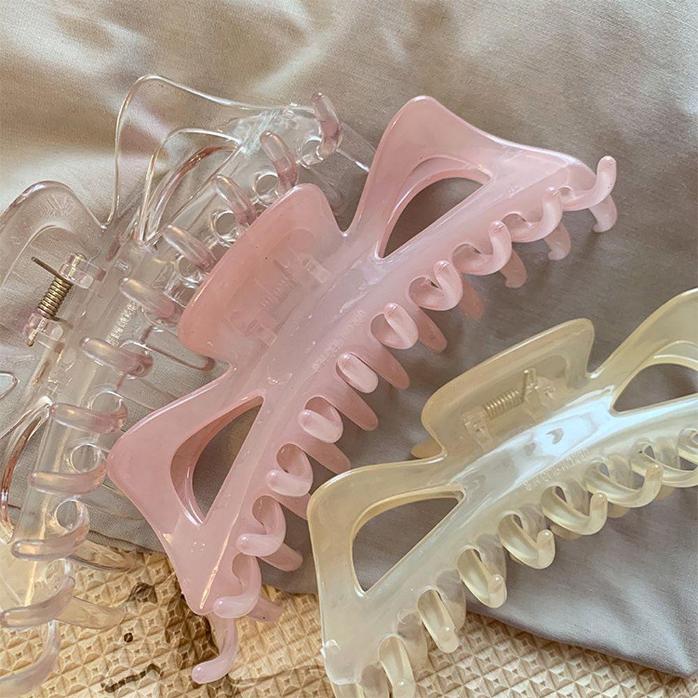 Kẹp Tóc Móng Vuốt Trong Suốt 15H Phong Cách Hàn Quốc Thanh Lịch Cho Nữ Giá Đỡ