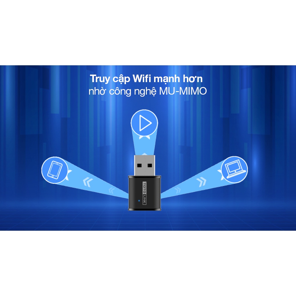 USB Wi-Fi Totolink A650USM - USB Wi-Fi mini băng tần kép AC650