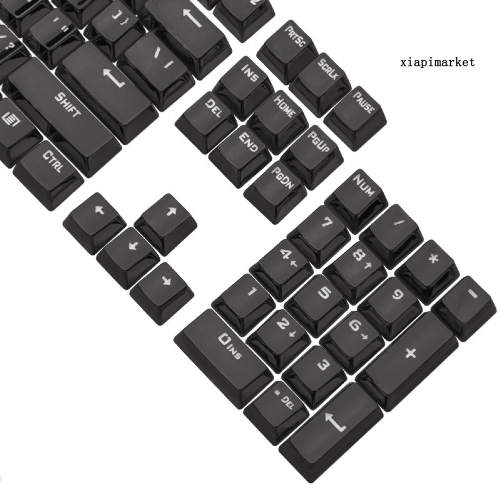 LOP_104Pcs/Set ABS Stylish Backlight Key Caps Replacement for Mechanical Keyboards