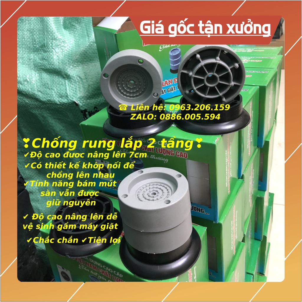 Bộ 4 chân Chống rung chân đỡ đa năng, chống rung máy giặt kiểu mới