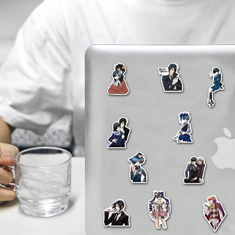 Set 50 hình dán chống thấm nước họa tiết Black Butler