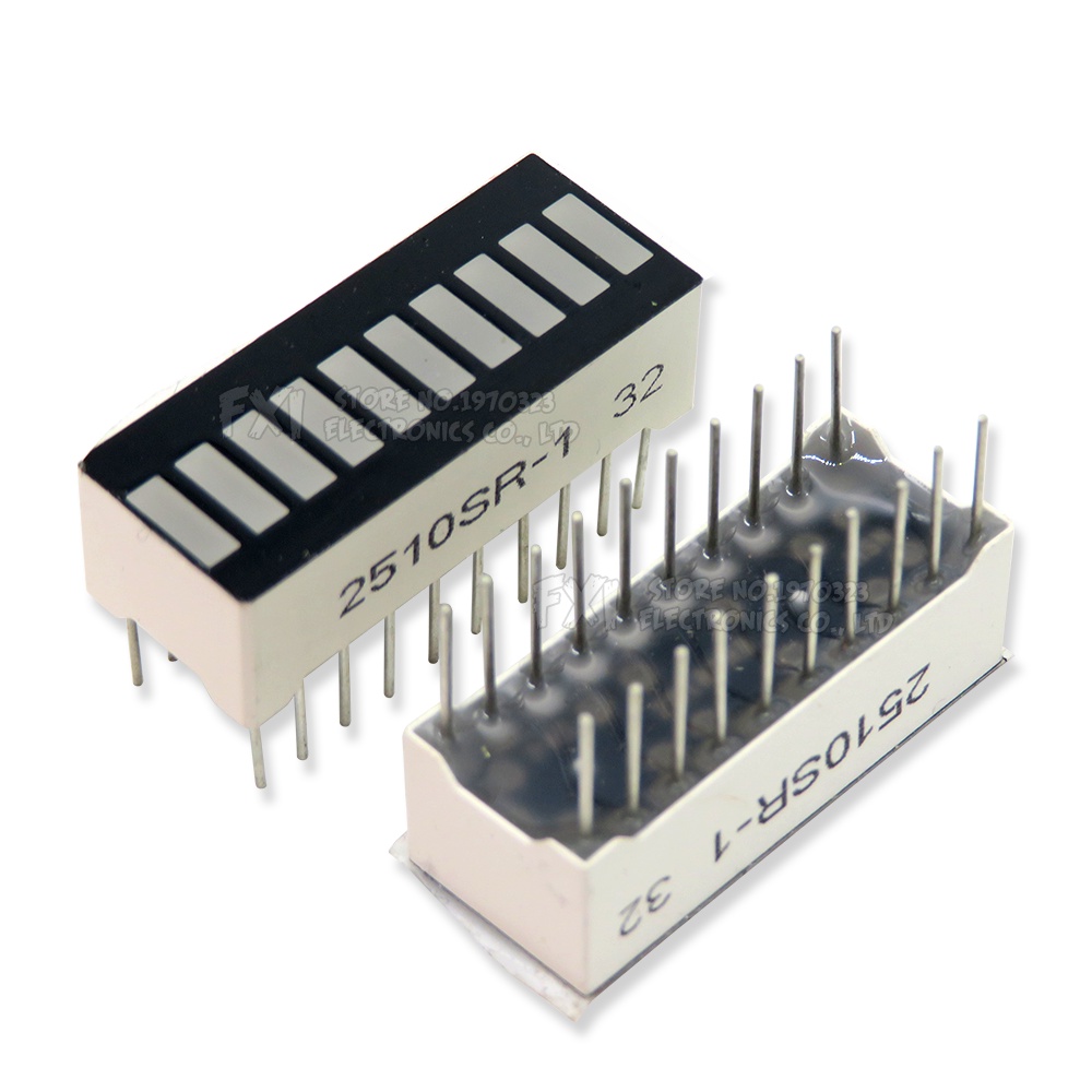 Set 2 Thanh Đèn LED Kỹ Thuật Số 10 Bóng Siêu Sáng Màu Đỏ / Xanh Lá / Vàng / Xanh Dương