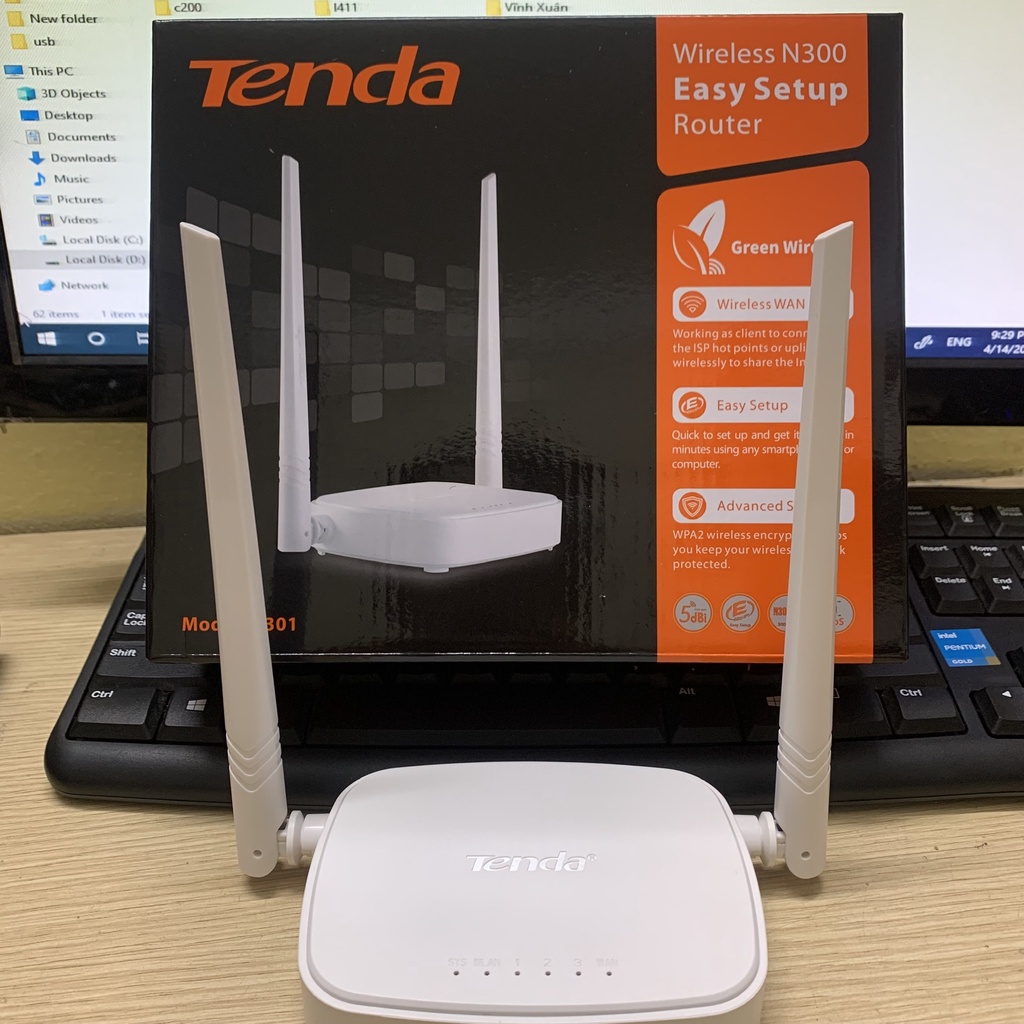 Bộ phát wifi Tenda N301 Tốc độ cao Bảo hành 3 năm