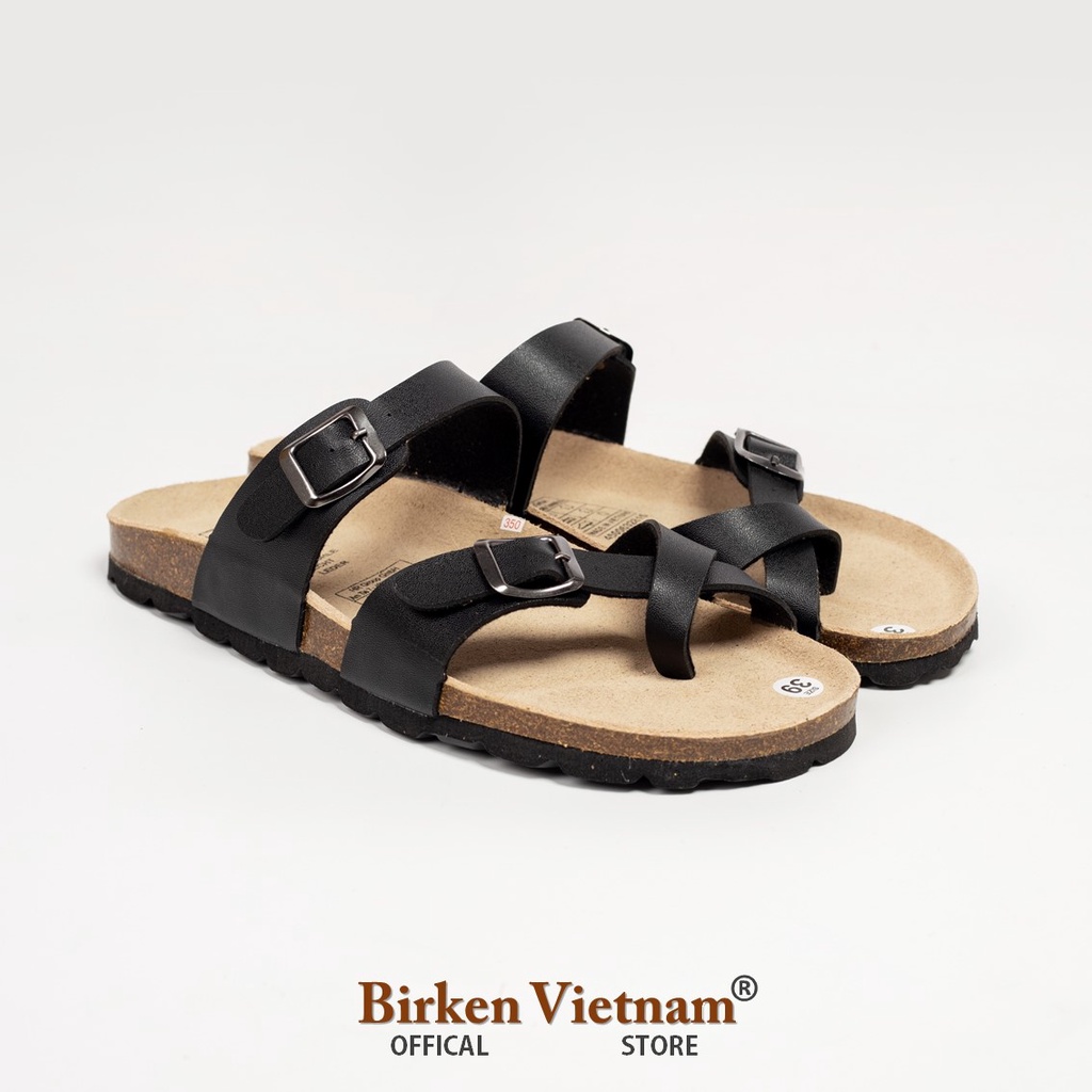 Mã D06 DÉP DA BÒ Đế Trấu Quai Xỏ Ngón Unisex Birken Vietnam Bioline