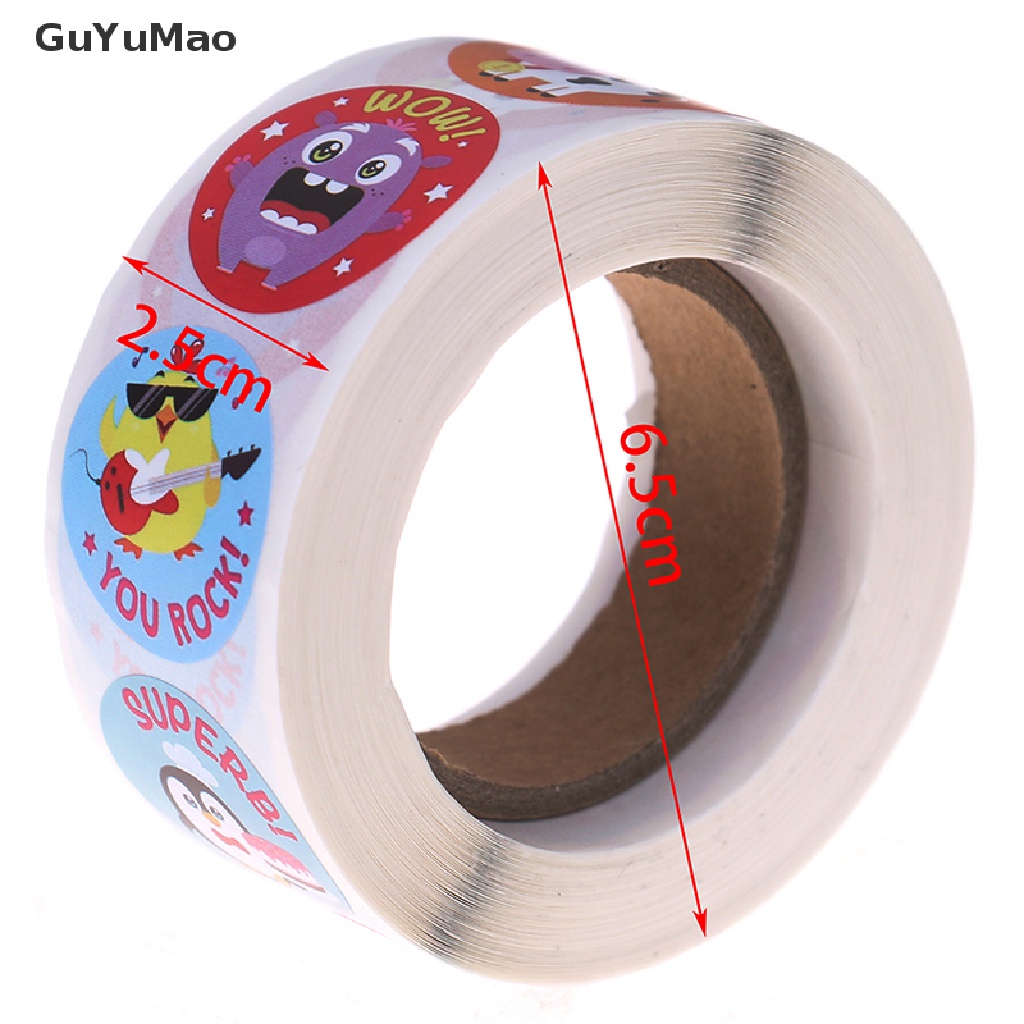 Cuộn 500 miếng dán họa tiết hoạt hình khen thưởng cho học sinh