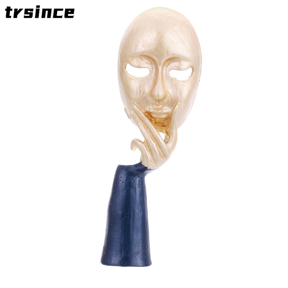 Ghim Cài Áo Hình Mặt Nạ Thời Trang Đơn Giản