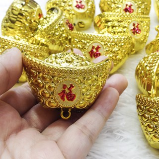 Thỏi vàng trang trí kim tiền thỏi vàng nhựa treo cây mai cây đào trưng bày ngày tết