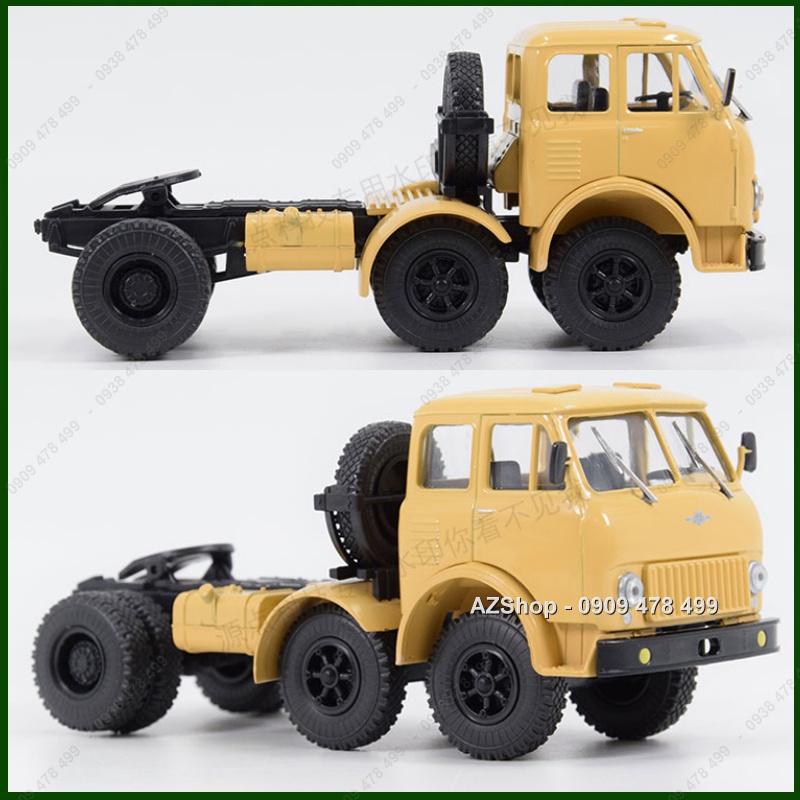 Mô Hình Hoàn Thiện Đầu Kéo MAZ 520 6x6 Nga - Tỉ Lệ 1:43 - Vàng Cát
