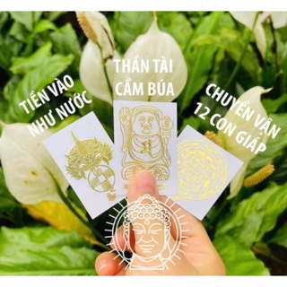 Miếng dán điện thoại Tài Lộc Bình An Linh Phù thích hợp các dòng máy hoặc bỏ ví đẹp lung linh