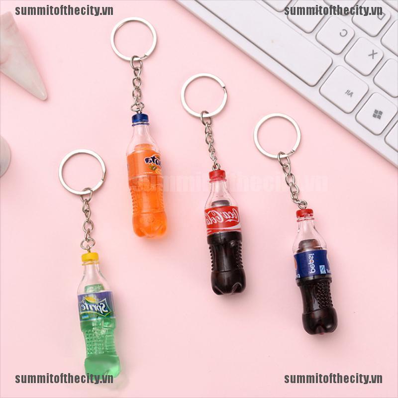 Móc Khóa Resin Thủ Công Hình Chai Nước Thời Trang