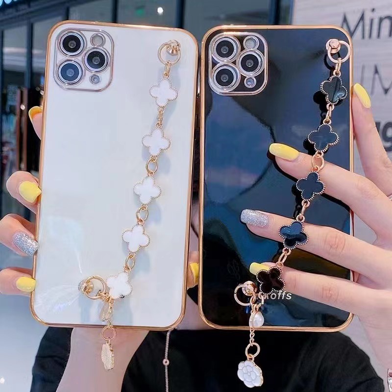Ốp Lưng Điện Thoại Kiểu Dáng Thời Trang + Dây Đeo Tay Dành Cho Samsung Galaxy A13 A23 A33 A53 A73 A135F