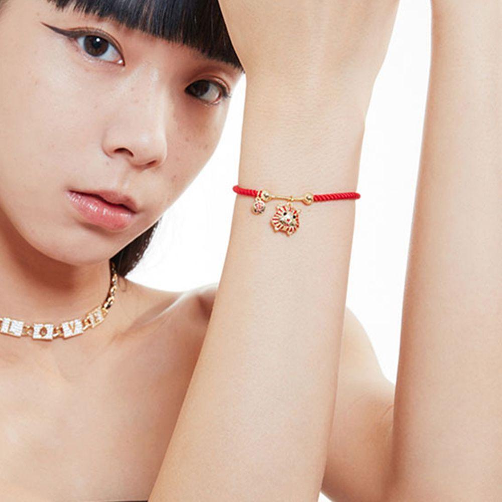 Vòng Tay Dây Bện Phối Mặt Hợp Kim Họa Tiết Hoạt Hình Sáng Tạo Cho Nam Nữ