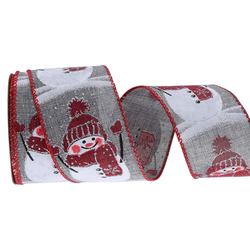Cuộn Dây Ruy Băng Họa Tiết Hoa Trang Trí Giáng Sinh