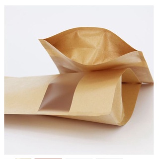 50 túi zip giấy kraft nâu/túi zip đựng thực phẩm size 15x22