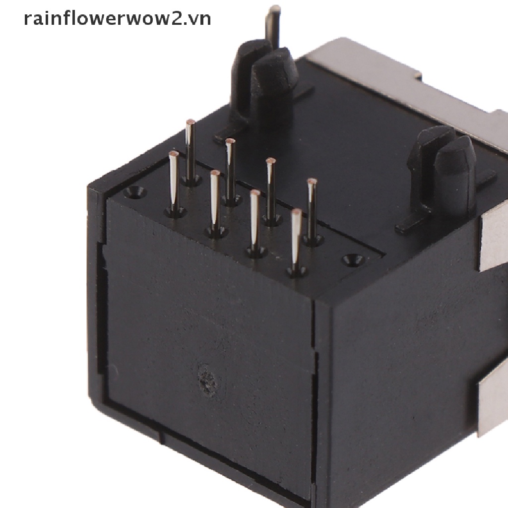 Bộ 10 Đầu Nối Dây Điện 8 Pin PCB RJ45 8P8C Chuyên Dụng