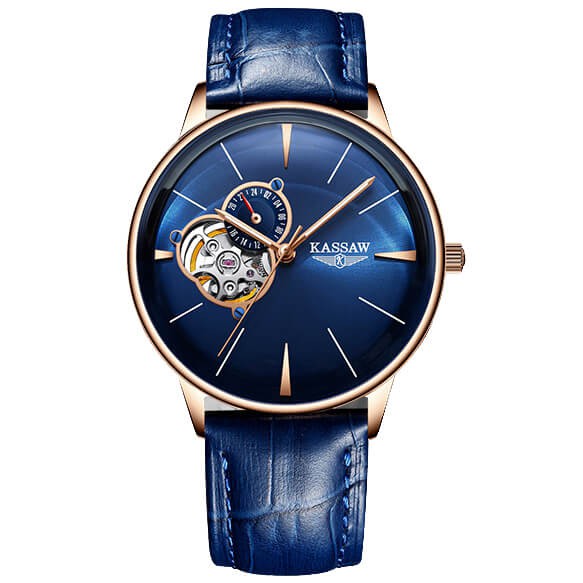 Đồng hồ nam chính hãng KASSAW K873-6 Kính sapphire ,chống xước,Chống nước ,BH 24 tháng,Máy cơ (Automatic) ,dây da xịn