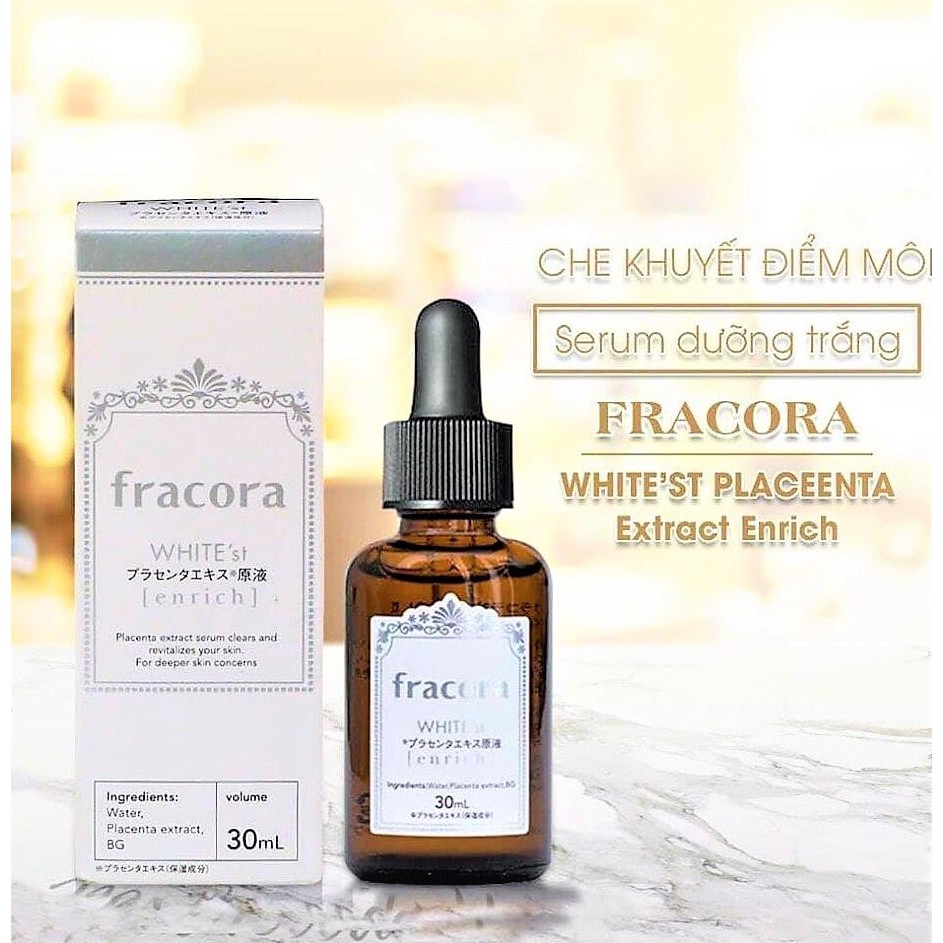 SERUM FRACORA WHITE'ST PLACENTA EXTRA ENRICH - TĂNG CƯỜNG DƯỠNG TRẮNG 30ml