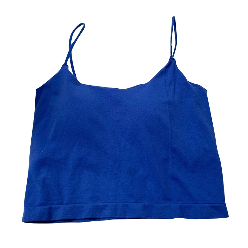 Brroa Ins Áo Crop Top Thể Thao Không Tay Có Đệm Lót Bên Trong Có Đệm Ngực Co Giãn Mùa Hè Cho Nữ
