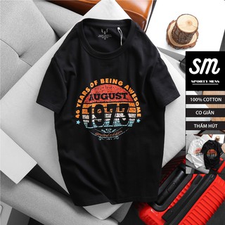 Áo thun nam cổ tròn cao cấp, áo thun nam không cổ, áo thun nam tay ngắn cổ tròn Marc 1973 100% cotton