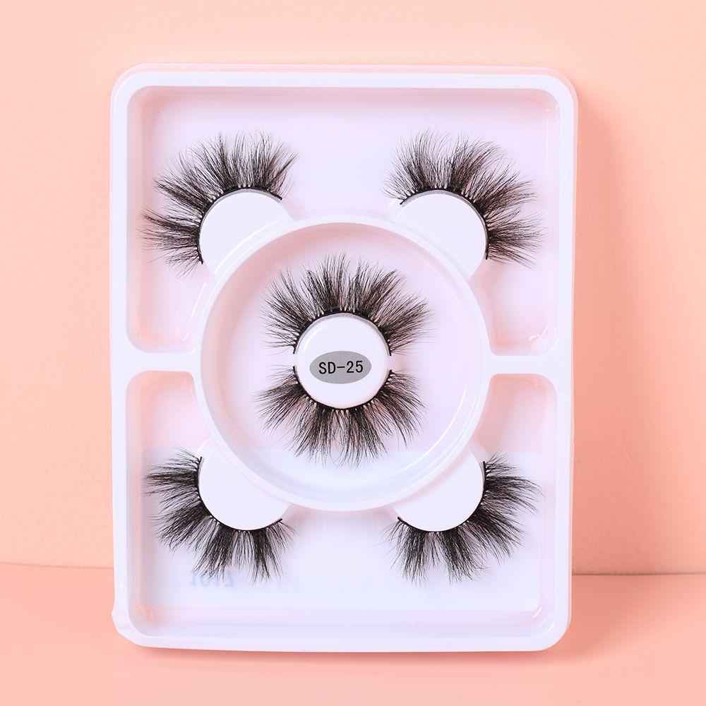 Set 3 Cặp Lông Mi Giả SKONHED Mềm Mại Dày Dặn Handmade Dành Cho Trang Điểm