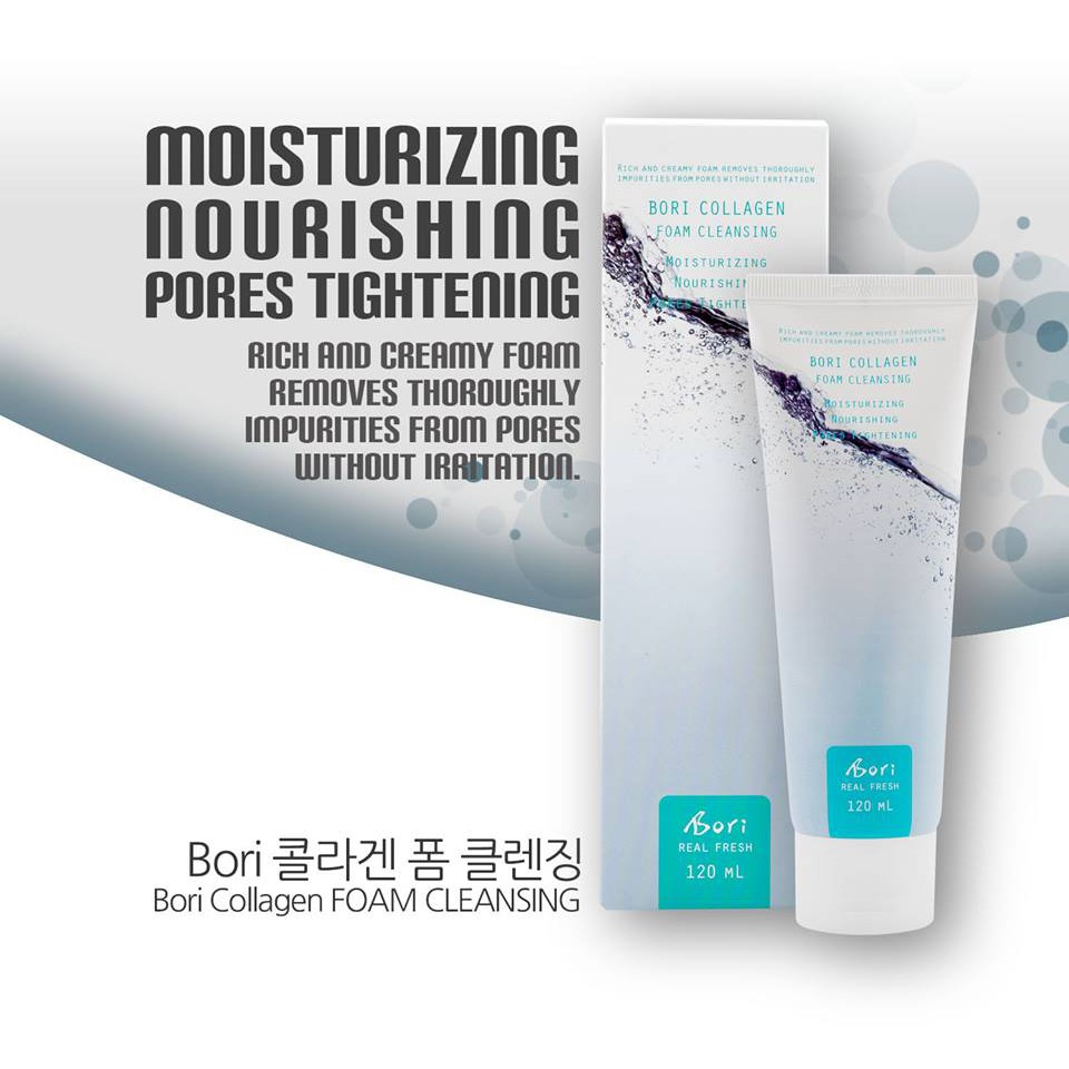 Sữa Rửa Mặt Bori Collagen Foam Cleansing