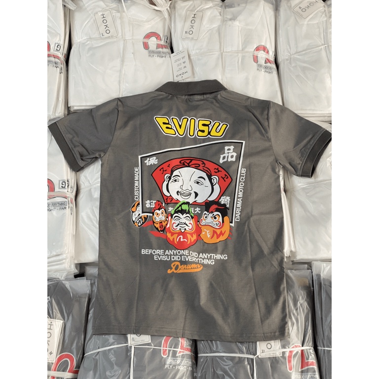 Áo Thun Nam Polo EVisus Có Cổ In Ông Mặt Hề Phối Màu Đỉnh Cao Siêu Hot