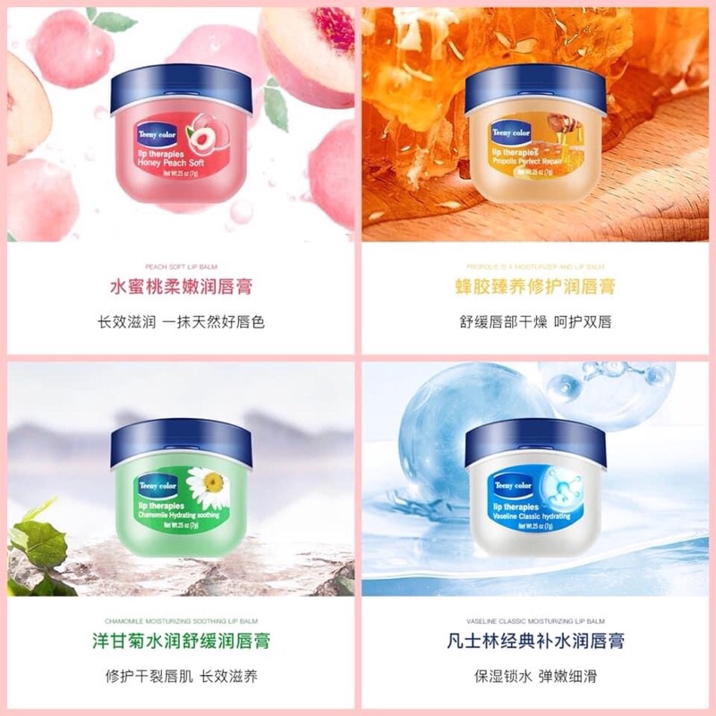 [FREESHIP]DƯỠNG MÔI VASALINE NỘI ĐỊA TRUNG🎀SET 4 MÙI | BigBuy360 - bigbuy360.vn