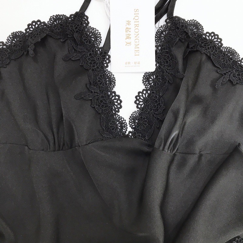 Váy Ngủ Sexy đuôi ren  Cao Cấp Kenshop0602  - Đầm Ngủ Lụa Satin Quảng Châu