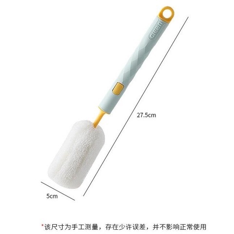 Bàn chải bình sữa bằng bọt biển, Bàn chải cốc có thể tháo rời tay cầm dài ， bàn chải làm sạch cốc bàn chải cách nhiệt, bàn chải cọ rửa Dụng cụ lau kính ， Dụng cụ vệ sinh nhà bếp