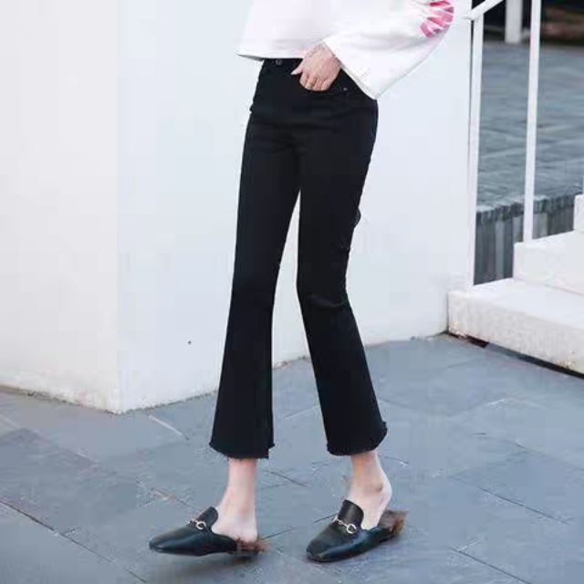Quần jeans ống vẩy, chất bò co dãn mềm xịn