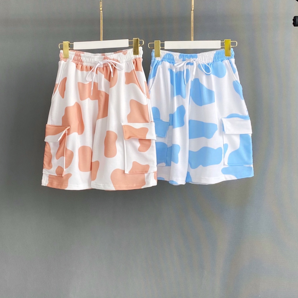 Quần short Unisex Túi Hộp, Quần đùi ngố nam nữ thời trang kiểu dáng Hàn Quốc