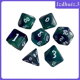 [Lzdhuiz3] Bộ 7 phụ kiện sòng bạc xúc xắc đa năng được sơn nhiều mặt cho RPG